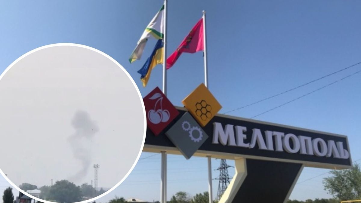 В Мелитополе утренний прилет по аэродрому и зданию с оккупантами — кадры